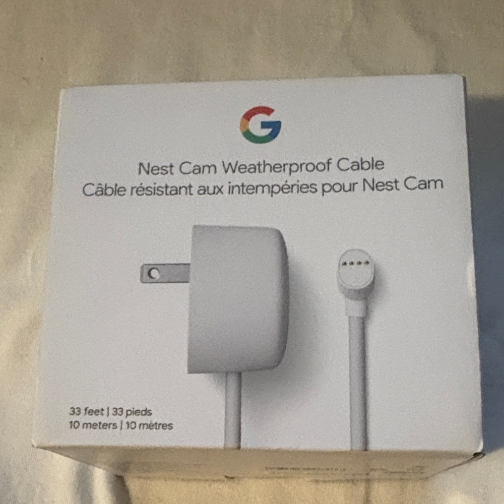Google Nest Cam Weatherproof Cable in White